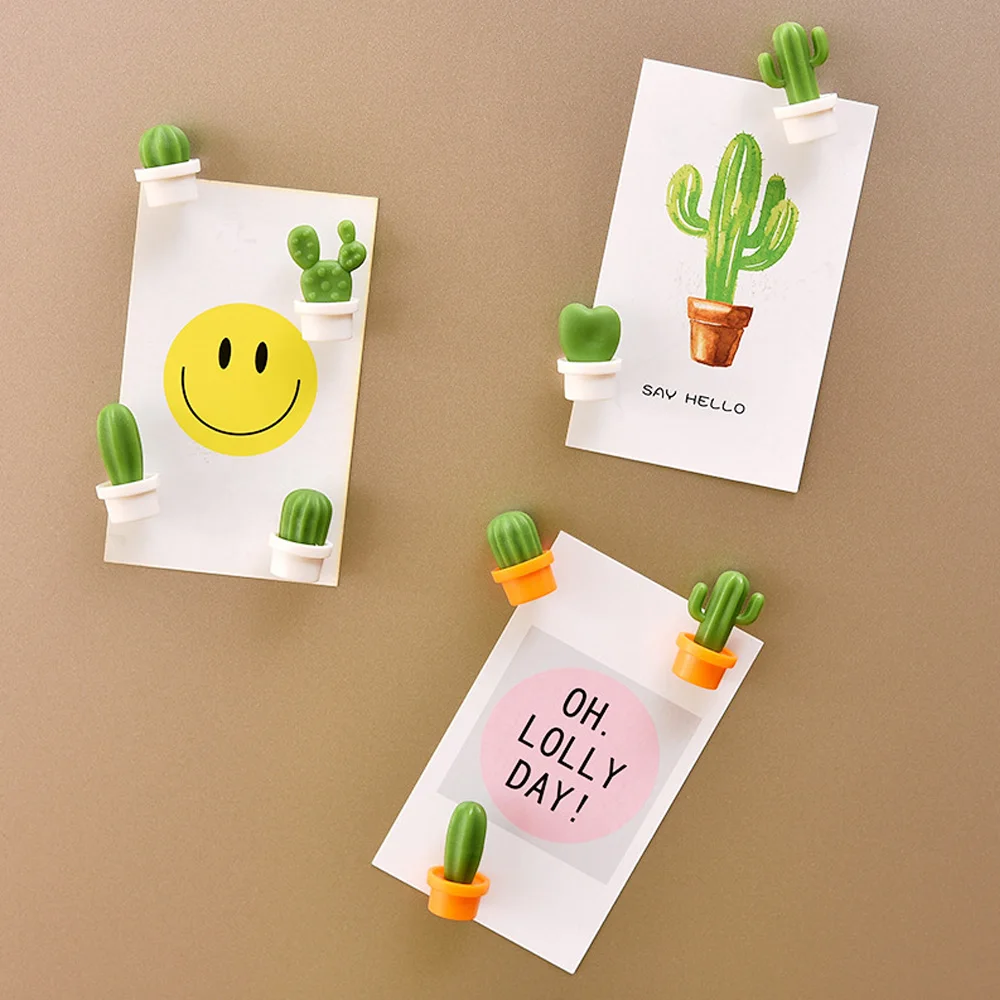 Магнит на холодильник милый суккулентный магнит растение кнопка кактуса стикер