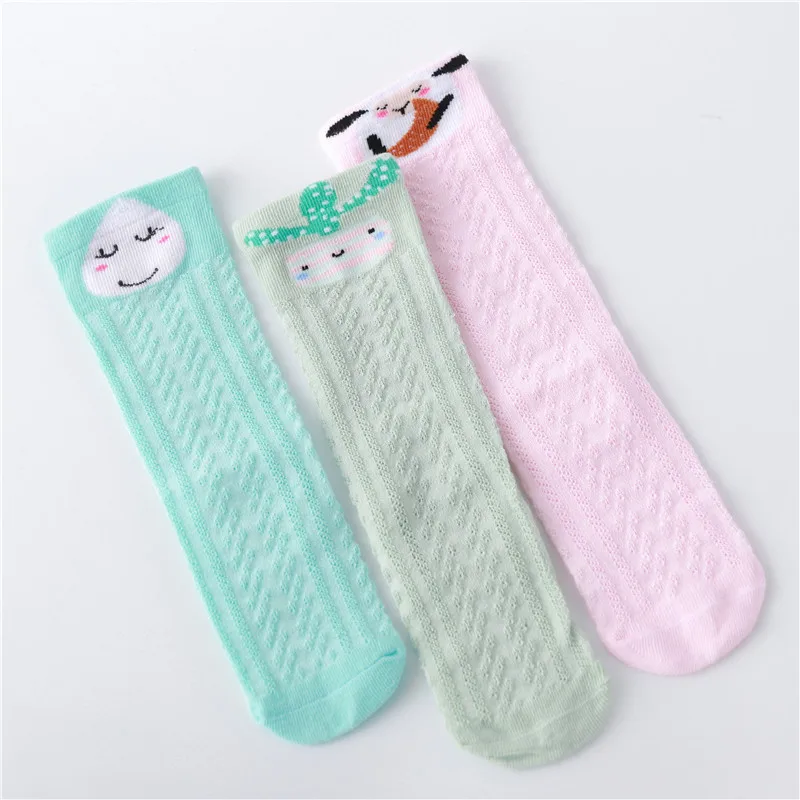 Детские носки хлопковые Модные дышащие длинные сетчатые для мальчиков и девочек