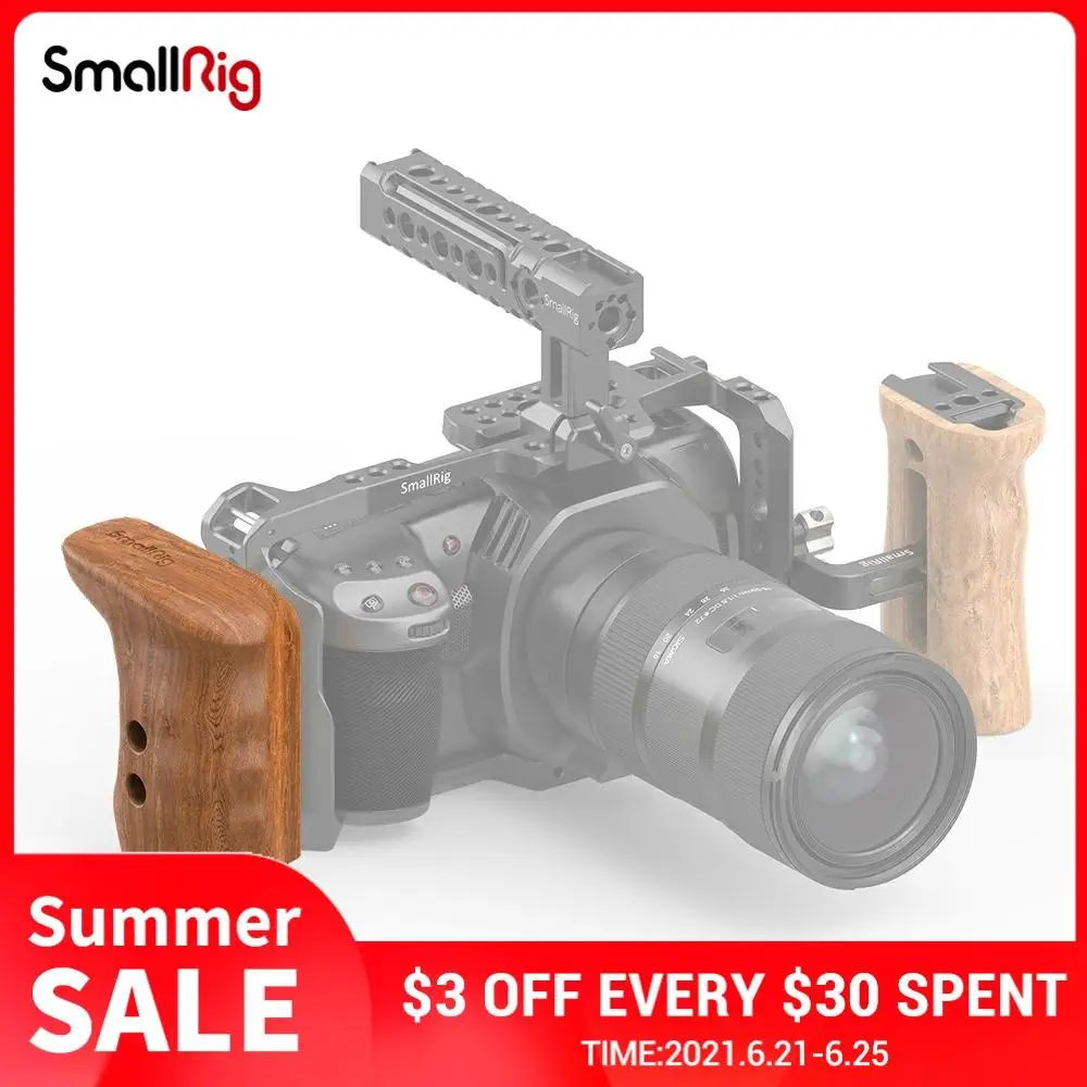 Быстросъемная деревянная ручка SmallRig для камеры Z CAM серии E2 правая/левая с винтами