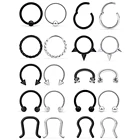 Кольцо бесшовное из нержавеющей стали для пирсинга нос