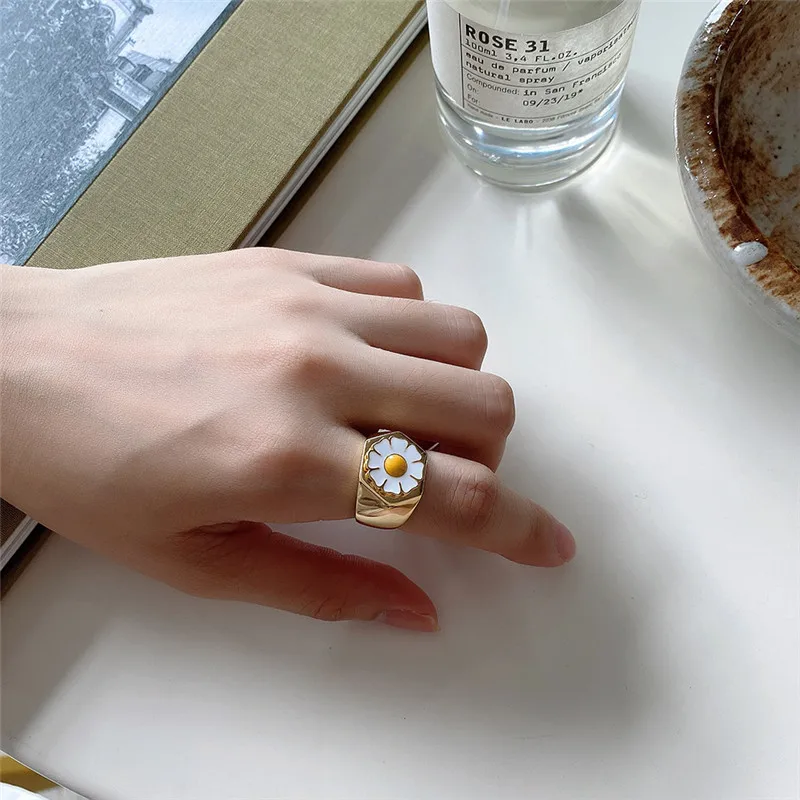 RUIYI реальные 925 стерлингового серебра 18K золотые кольца в европейском стиле для