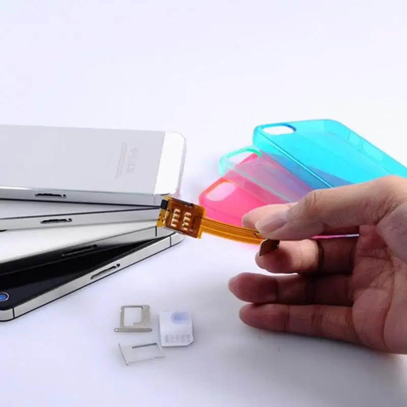 

Dual SIM Adapter Micro SIM Conversion SIM card Universal For Samsung Chip For 4Generations iphone5 F4R6