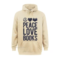 peace love books hoodie book lovers funny reading tee hoodie company casual hooded hoodies cotton mens tops tees gift