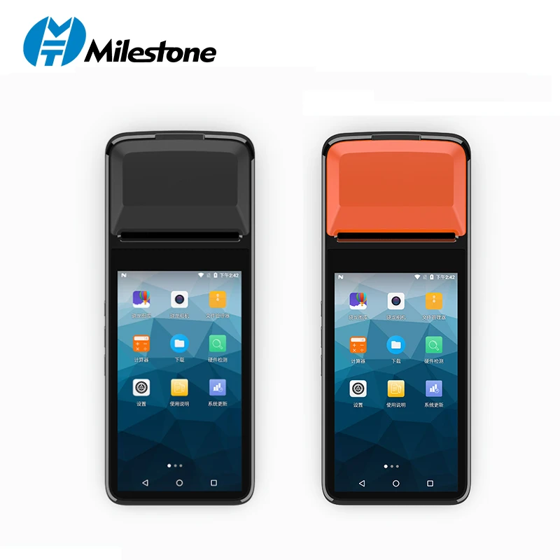 

Milestone Portable Android 3G WiFi Bluetooth POS Terminal Receipt Thermal Printer Handheld PDA Barcode Camera Scaner 1D 2D
