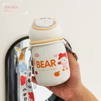 350ml cartoon mini thermos double wall stainless steel vacuum flasks portable travel childs milk thermal cup coffee mug