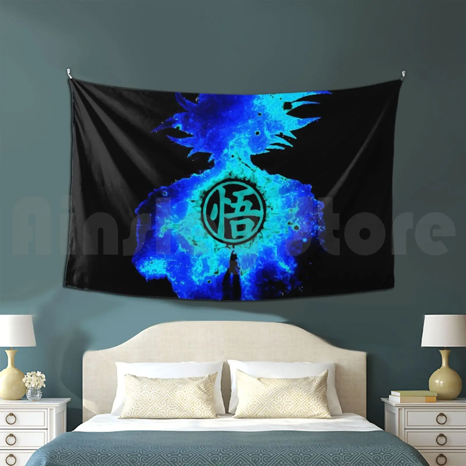 

Гобелен синего цвета для гостиной, спальни, манга, супер дракон