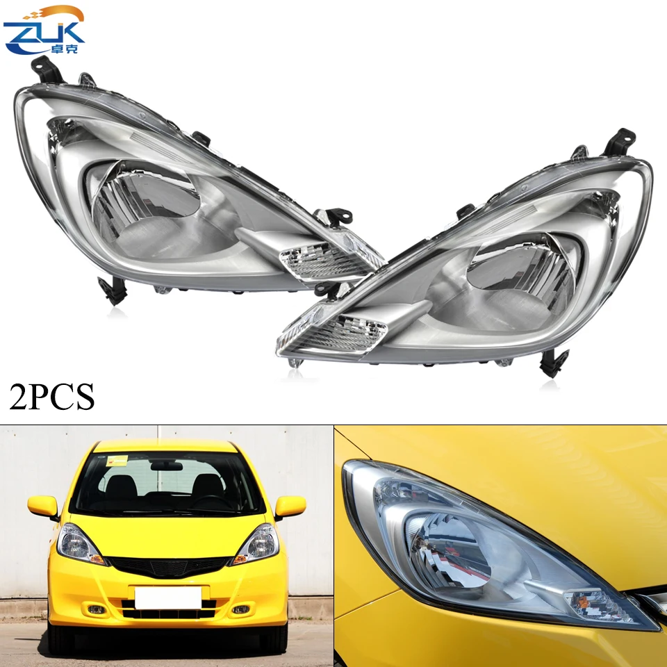 ZUK пара переднего бампера головной светильник фары для HONDA FIT JAZZ 2012 2013 2014 GE6 GE8
