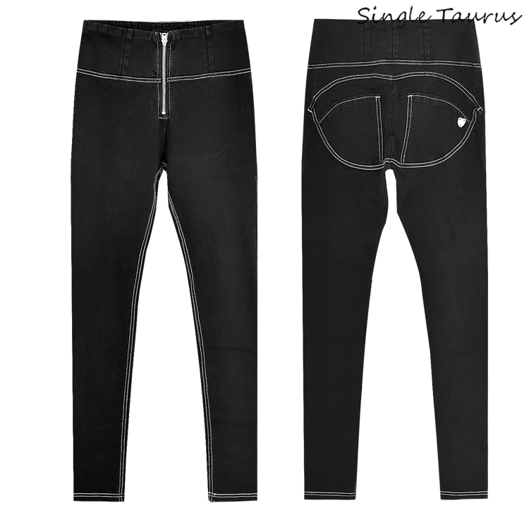 Женские джинсовые брюки с эффектом пуш-ап модные облегающие джинсы со значками