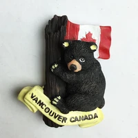 qiqipp north american travel memorial three dimensional magnet fridge magnet vancouver maple leaf flag bear vancouver canada