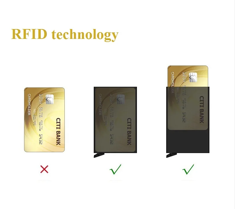 Кожаный бумажник RFID из алюминиевого сплава, держатель для карт 658, открытый металлический резак, бумажник для карт, мужской и женский металлический винтажный алюминиевый ящик для карт