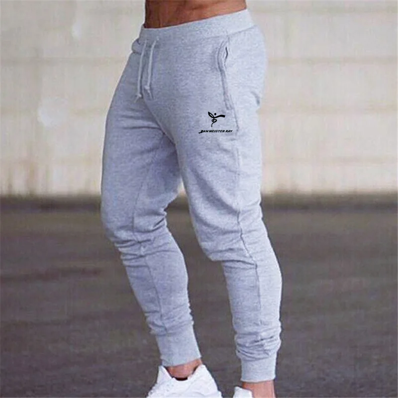 

Casual pants Men cotton sweatpants gym Slim Fit Skinny sport Pants Street casual trousers men pencil pants brand printed pants