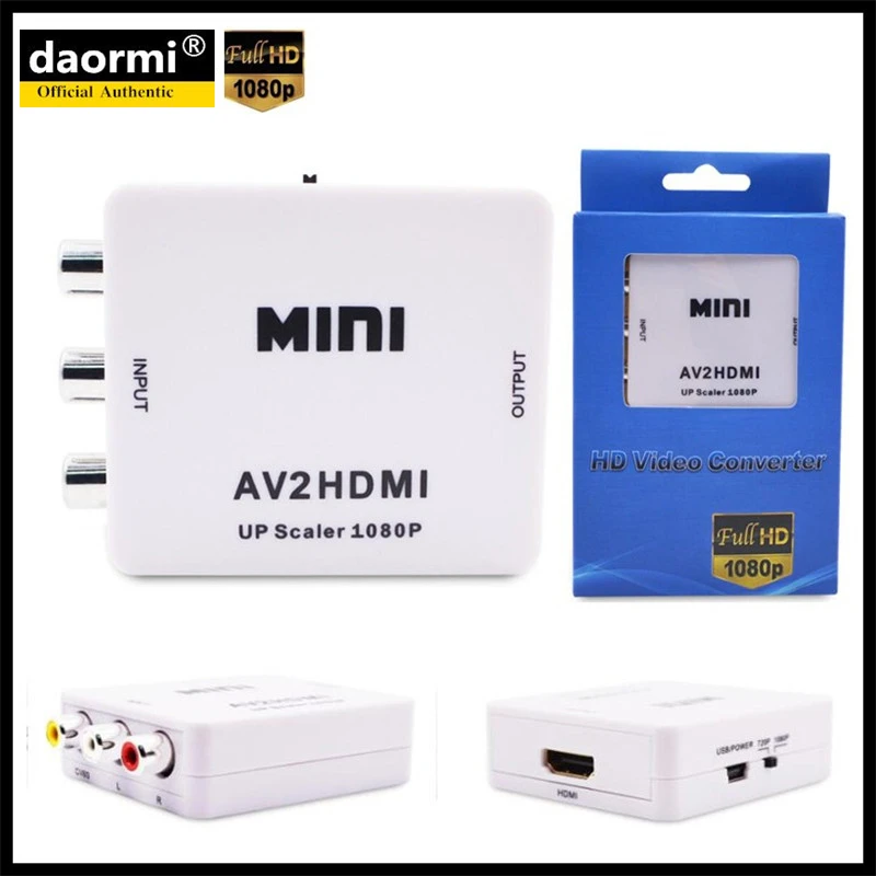 10p! Переходник RCA в HDMI 720P 1080P мини конвертер сигнала AV2HDMI AV для ТВ VHS VCR записи DVD