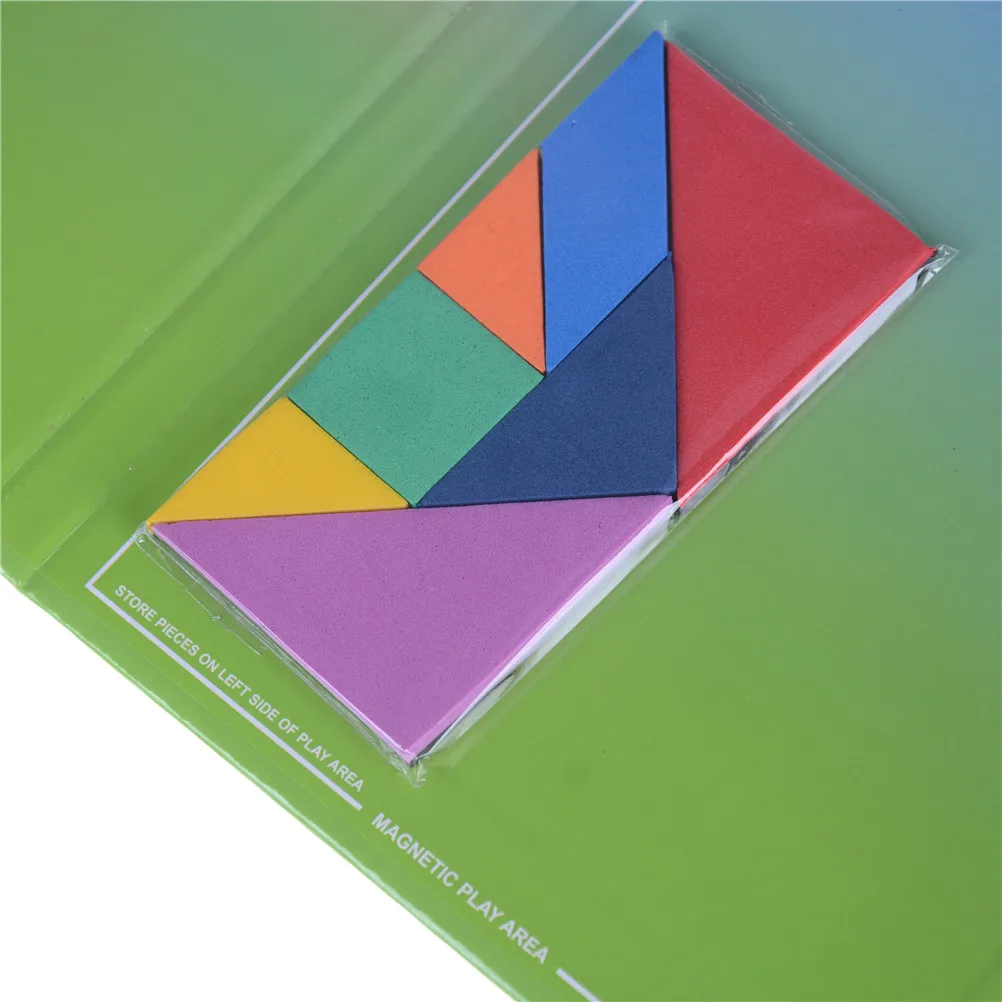 

178 Puzzles Book Magnetic Tangram Toys Challenge IQ Montessori Educational Book for Kids Children Gift 16cm