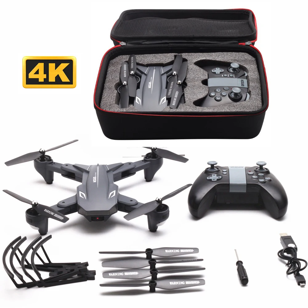 Квадрокоптер Visuo Xs816 складной с 50 кратным увеличением Wi Fi Fpv двойной камерой 4k /720p и