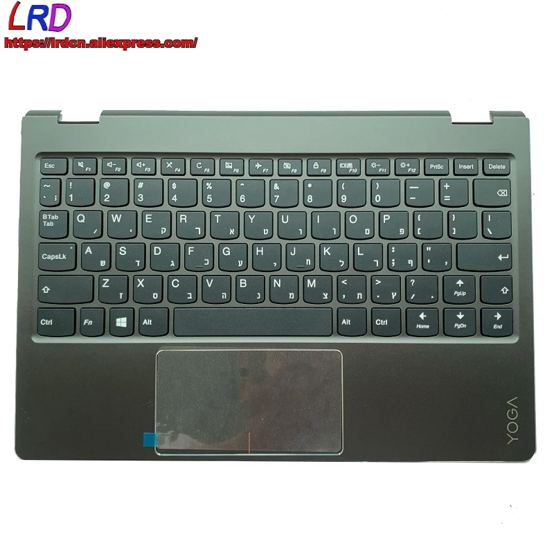 Новая клавиатура иврит Израиль с корпусом, подставка для рук, сенсорная панель верхнего корпуса для ноутбука Lenovo Ideapad Yoga 710-11ISK C Cover 5CB0L46176 Новая клавиатура иврит Израиль с корпусом, подставка для рук, сенсорная панель верхнего корпуса для ноутбука Lenovo Ideapad Yoga 710-11ISK C Cover 5CB0L46176