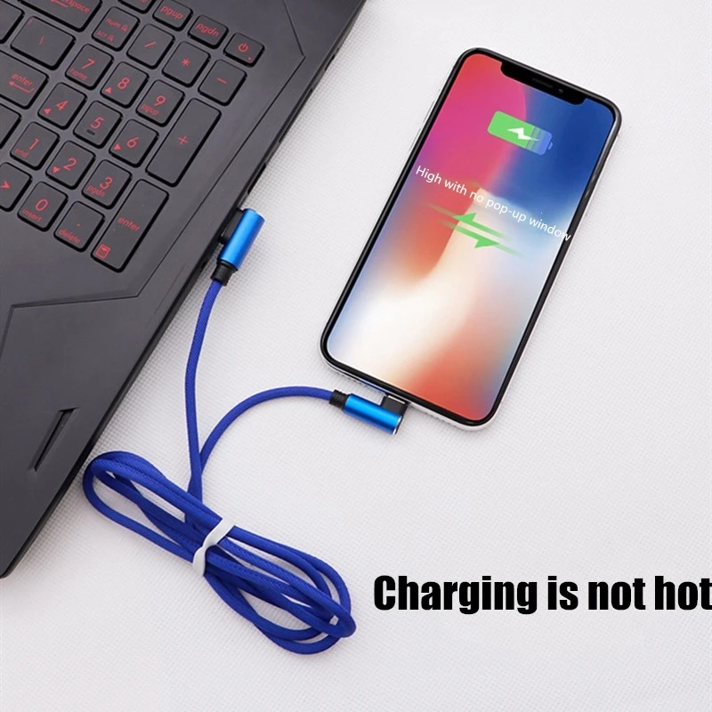 Micro USB кабель быстрой зарядки с двойным изгибом для Xiaomi Redmi Note 5 Pro передачи данных