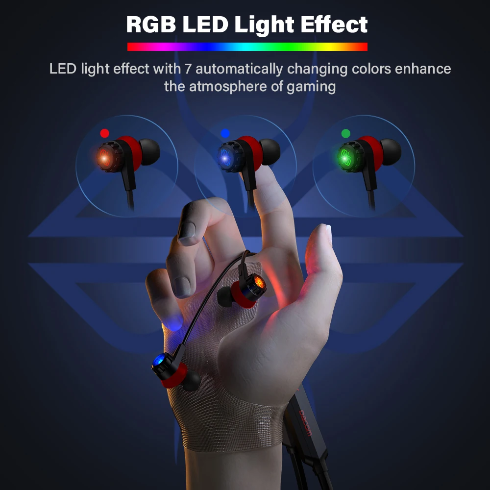 Dacom GH02 стерео Bluetooth гарнитура Gamer V5.0 игровые Беспроводные наушники с RGB LED