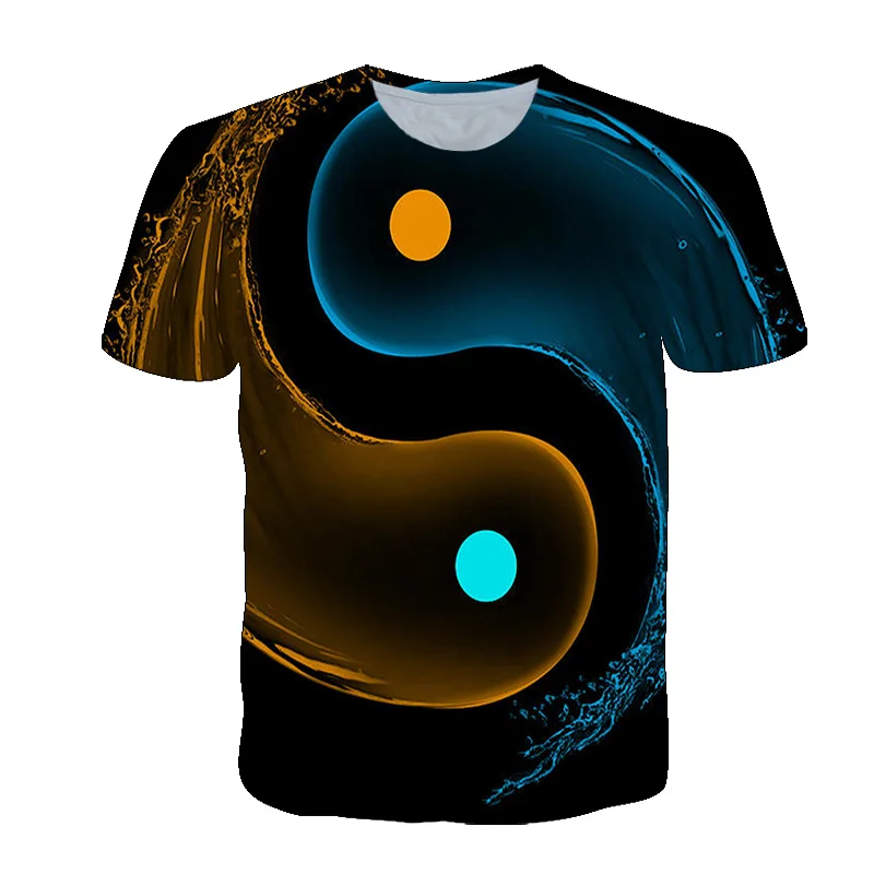 Футболка мужская дышащая с 3D-принтом модная Повседневная рубашка принтом