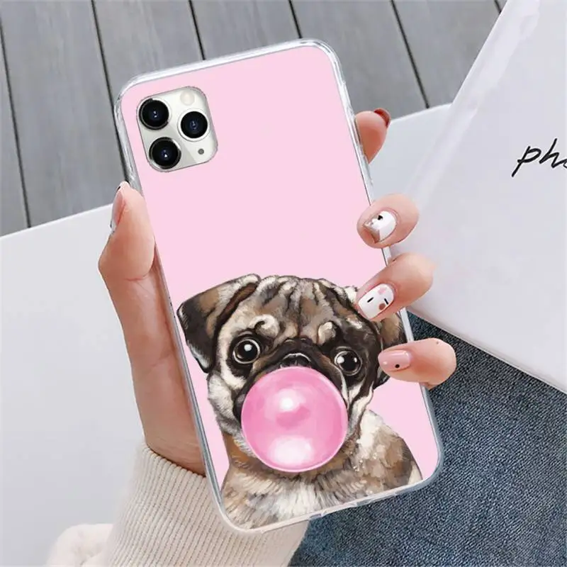 

Frenchies Pretty puppy Pug Bulldog Novelty Phone Case For iphone 12 5 5s 5c se 6 6s 7 8 plus x xs xr 11 pro max mini