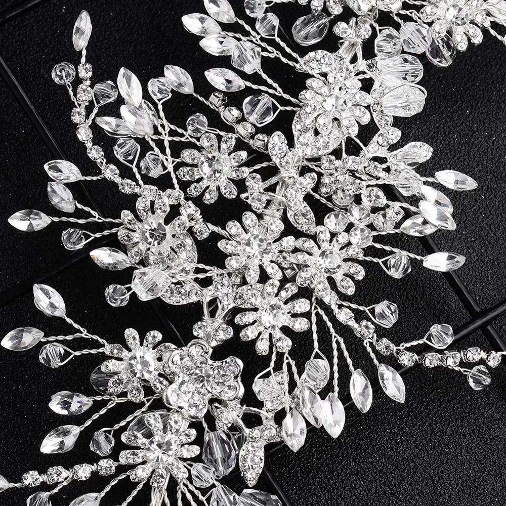 

Crystal Headbands Handmade Rhinestones Bride Pearls Wedding Headband Accessories