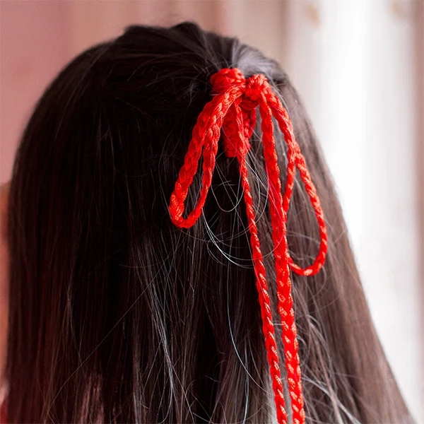 Веревка для волос в старинном стиле ханьфу красная веревка с кисточками ремень