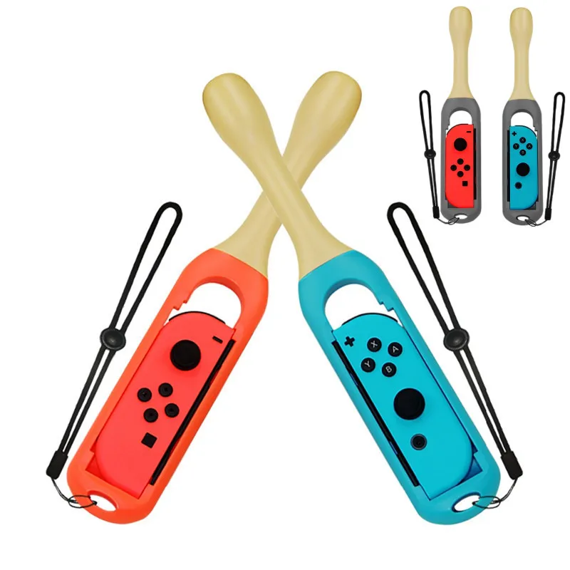 

Handle Holder Grip Drumstick With Wrist Strap For Nintend Switch Joy-con Accessories Taiko Drum Master Motion sensing Game