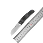 Складной нож из углеродного волокна, с нулевым допуском, с ручкой из углеродного волокна, 8cr13, карманный, для выживания, для повседневного использования, кемпинга, охоты