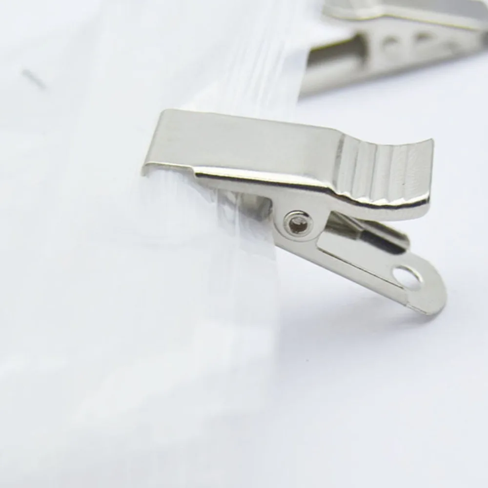 

100pcs Metal Badge Clips Strengthened Spring Straps ID Cards Spring Holders