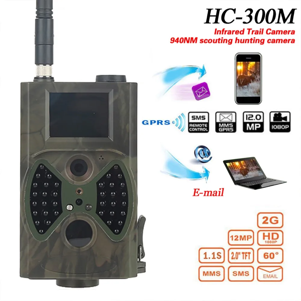 

Охотничья камера HC300M GSM 12 МП 1080P, фотоловушка с ночным видением, наружная инфракрасная охотничья камера для дикой природы, камера наблюдения ...