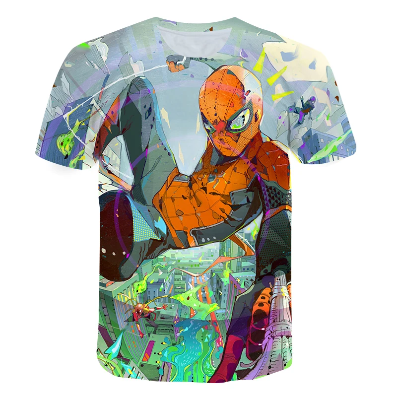 

Kids T-shirt Boys Oversized Short Sleeve America's Hottest Anime Spider Toddler Baby Top Fashion Street Loose