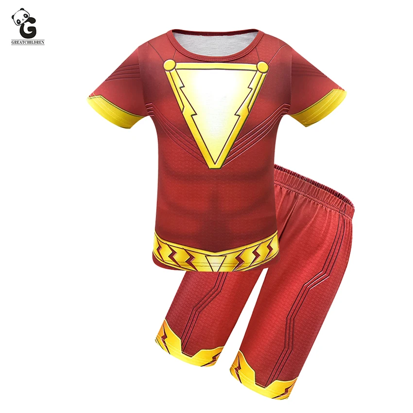 Shazam Костюмы для косплея Детские костюмы на Хэллоуин детей носки мальчиков и