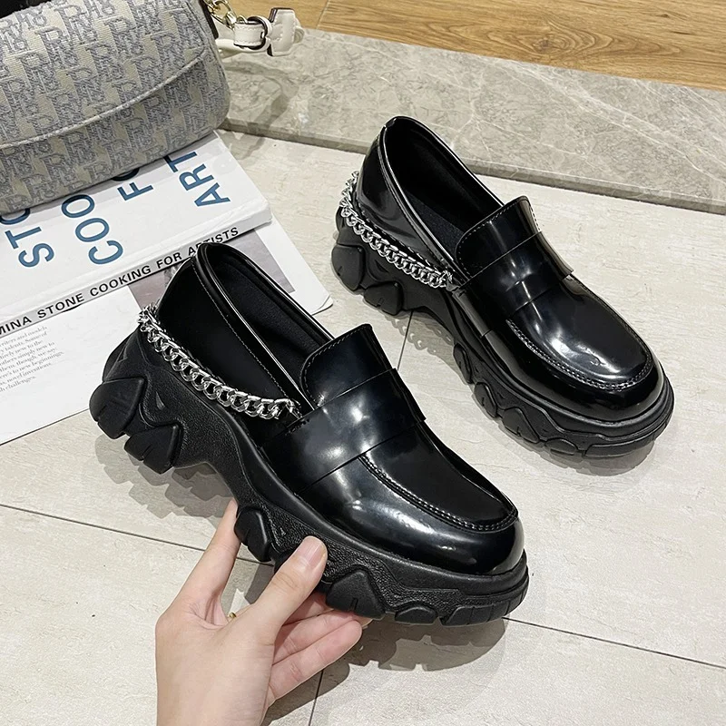 

Women's Single Shoes Fall Mid-heel Platform Lolita Mary Jane Shoes Fashion Chain Women's Shoes Sweet Designer Casual Shoes Women