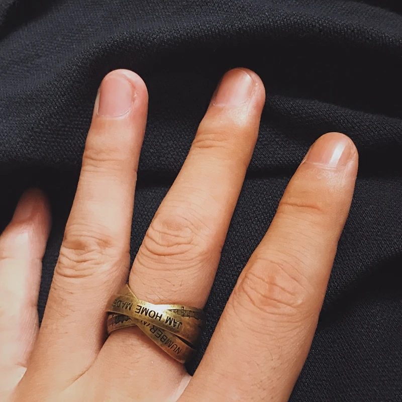 

Hip Hop Japanese Tide Three Rings Triple Combination Set Index Finger Ring Men and Women Jewelry Tail Fashion For Party Gifts
