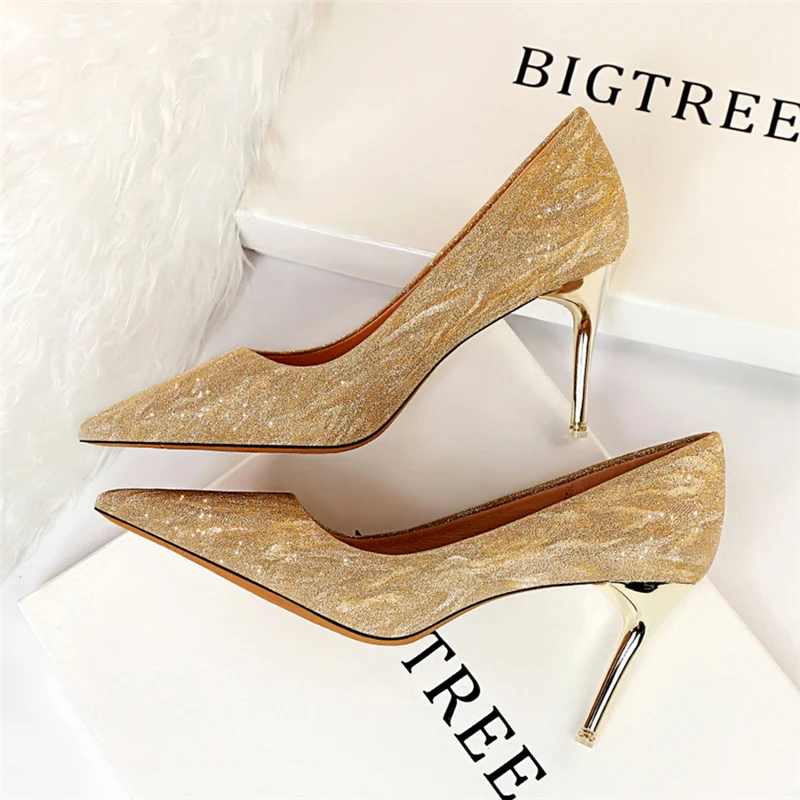 Итальянская Роскошная обувь пикантные женские туфли лодочки на высоком каблуке