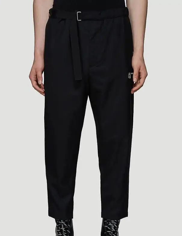 

27-40 Hot Spring Men's New Fashion personality Customized large size Slim-fit zip-down track pants