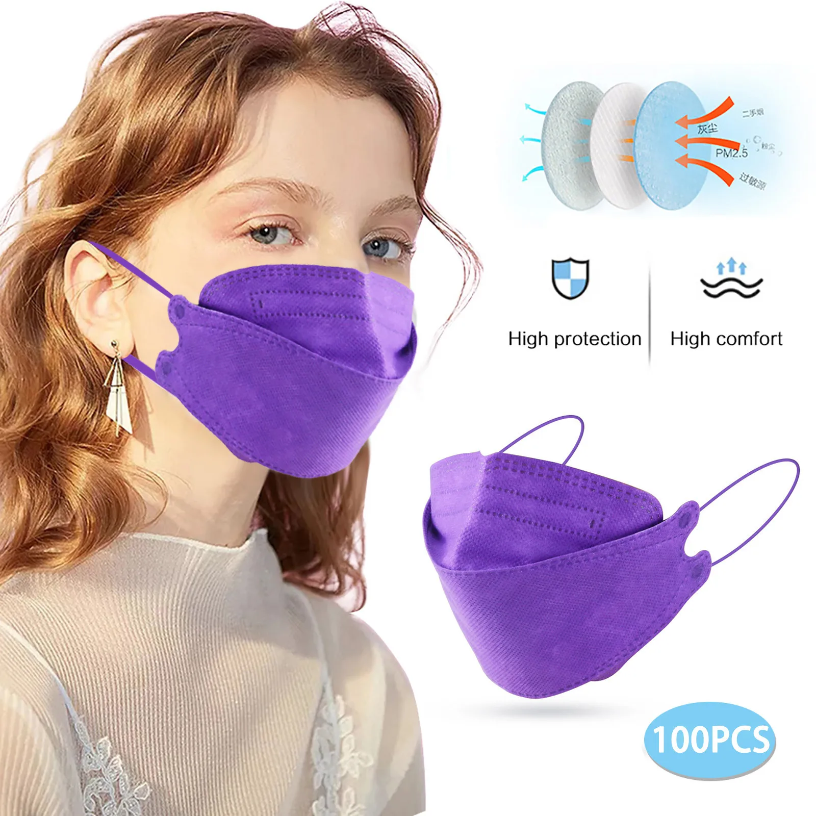 

New Adult Outdoor Mask Droplet And Haze Prevention Fish Non Woven Face Safety Reusable Protective Mouth Masks