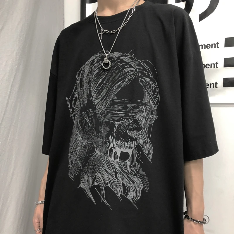 

Korean Personality Print O Neck Short Sleeve T Shirts Vintage Casual Streetwear Ulzzang T-Shirt Preppy Style Retro Tee Tops