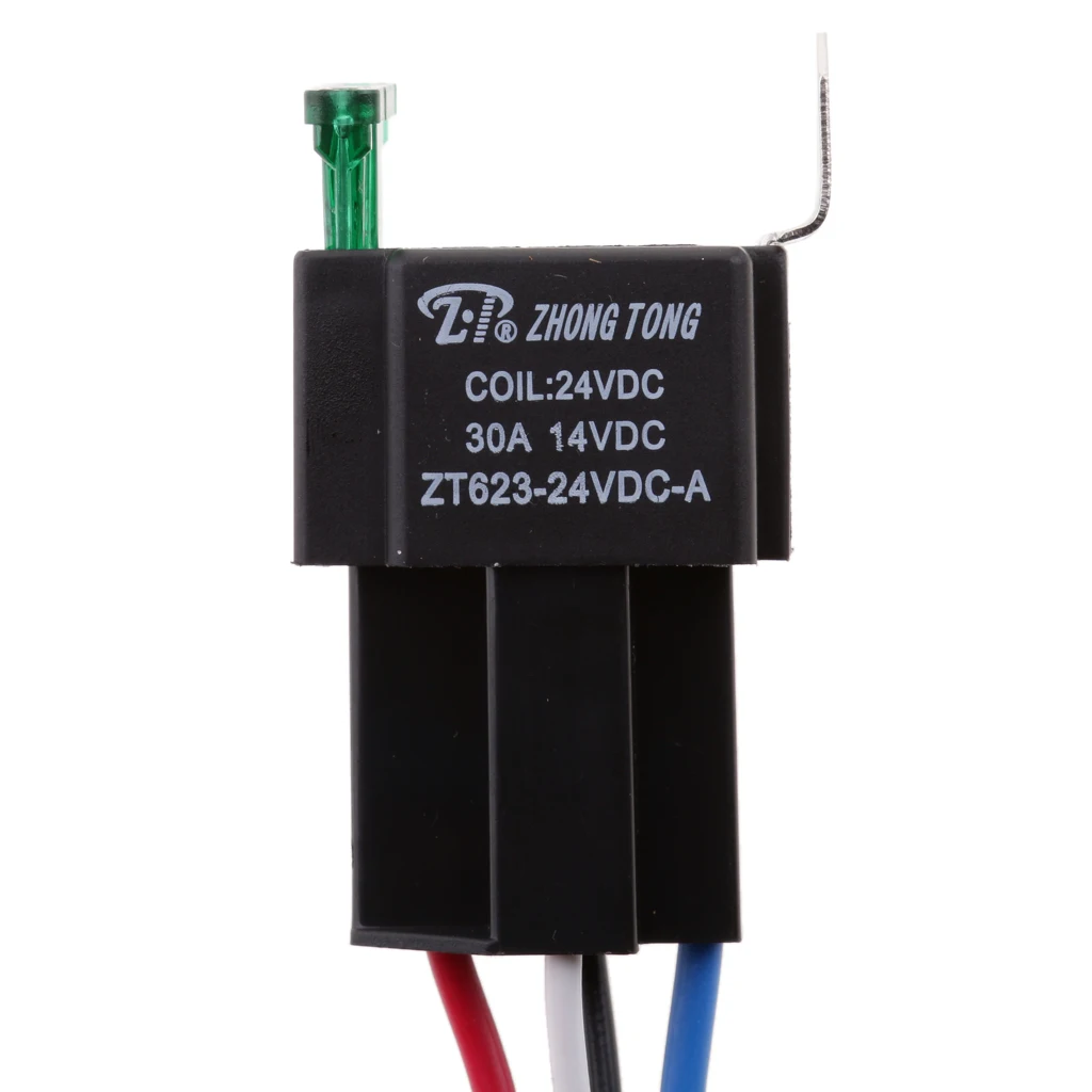

5pcs 24V 30A 4 Pin SPST Relay General Purpose Relay Electrical Connection