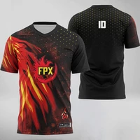 2021 lol game team uniform e sports competition mens new summer and autumn short sleeve loose large sports fashion fast drying