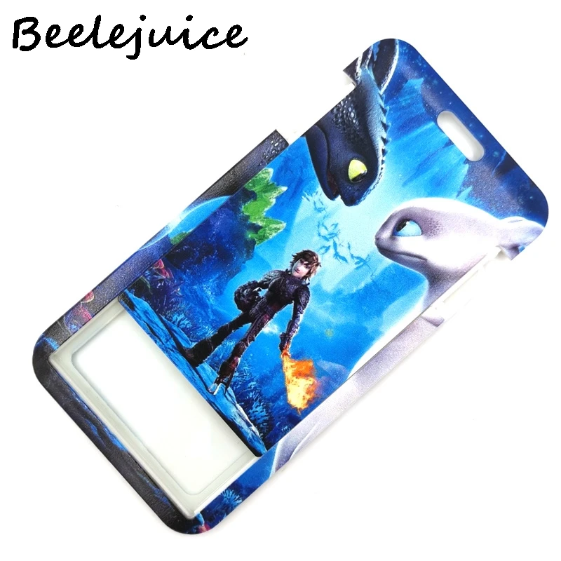 Cartoon Couple Dragon Fashion Lanyard ID Badge Holder Bus Pass Case Cover Slip Bank Credit Card Strap Gifts |
