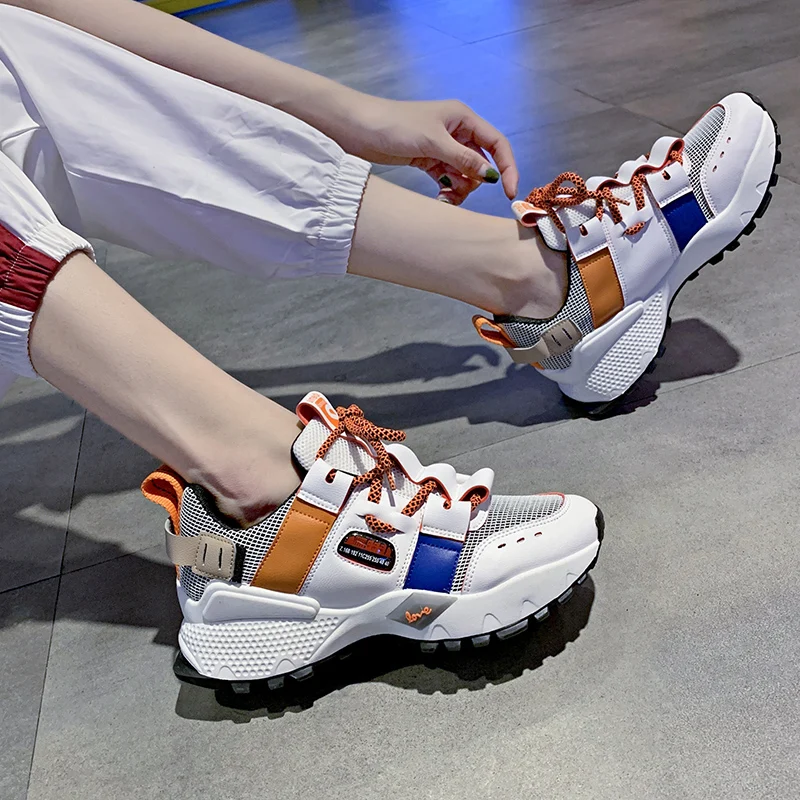 Кроссовки женские сетчатые дышащие легкие повседневная обувь на плоской