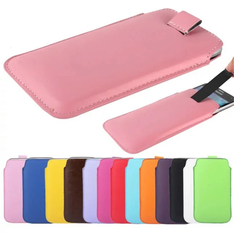 Чехол Pull & Push Tab из искусственной кожи для Nokia 3310 Lumia 3 2 4 5 6 1 7 Plus 8 9 540 640 950 XL 1020 1320 Pounch