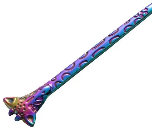 Colors Spoon Fork 2 шт./компл. вилка+ ложка Красочные нержавеющей стали Десертные Вилки для фруктов ложки для домашнего ужина столовые принадлежности Комплектная Посуда Столовые приборы; Прямая поставка - Цвет: Colors Spoon Fork