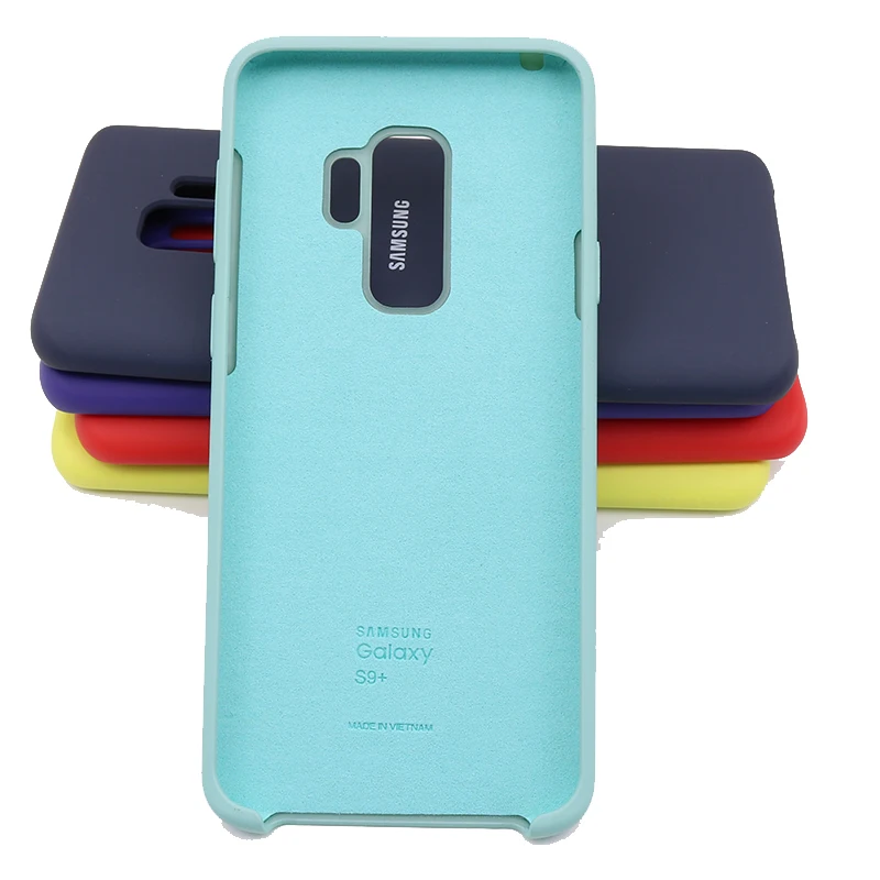 Жидкий силиконовый чехол для Samsung S9/S9 + официальный Мягкий Galaxy Plus защитный |