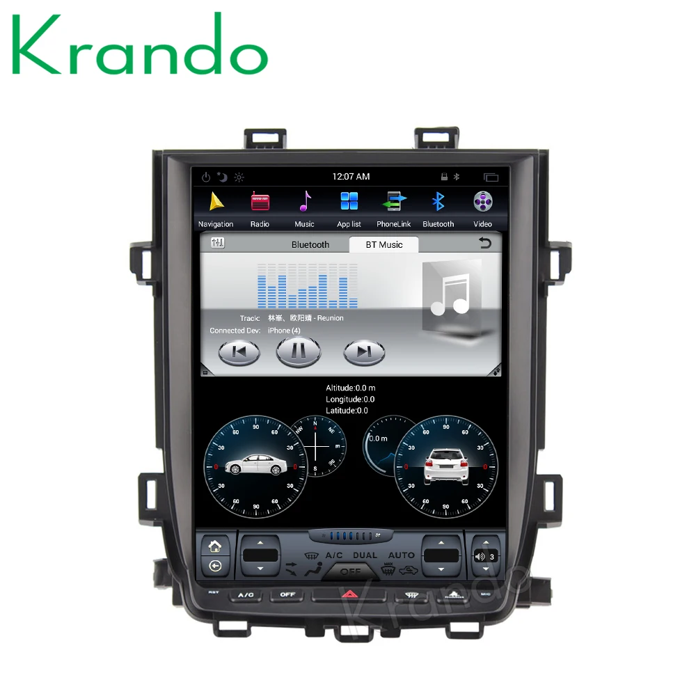 Krando Android9.0 встроенный carplay 12 1 &quotвертикальный экран автомобильное радио для Toyota