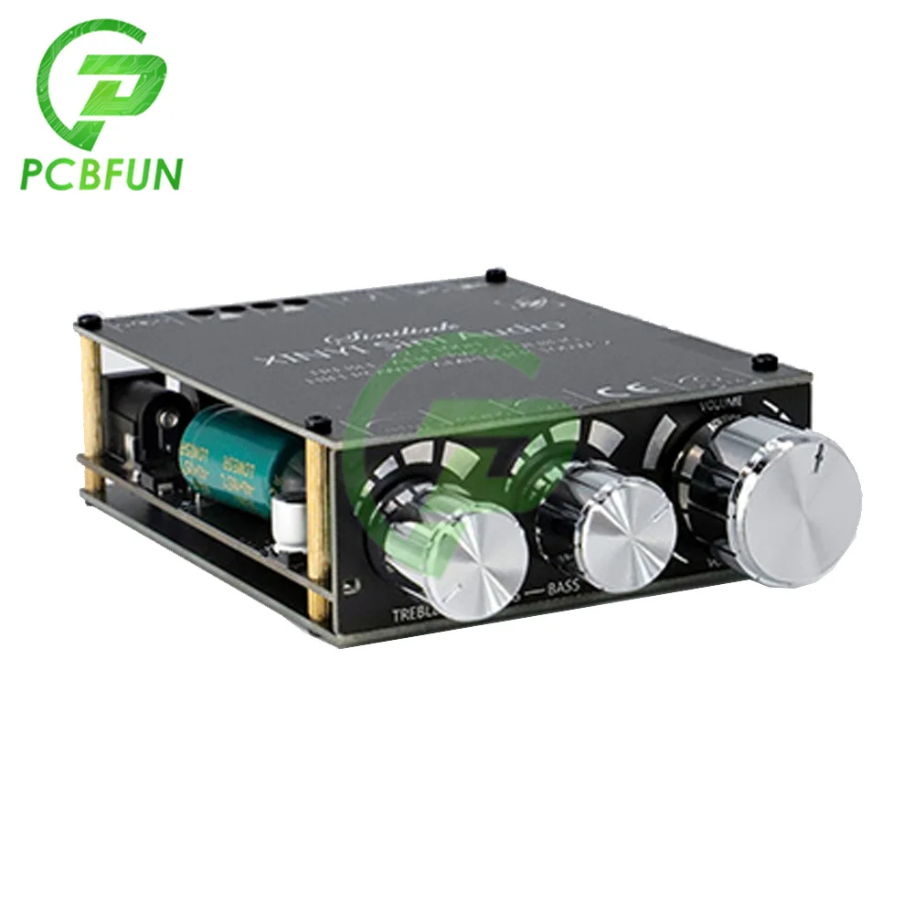

Плата усилителя TPA3116D2, 2*100 Вт, Bluetooth 5,0, регулировка высоких басов, цифровой стереоусилитель, плата модуля