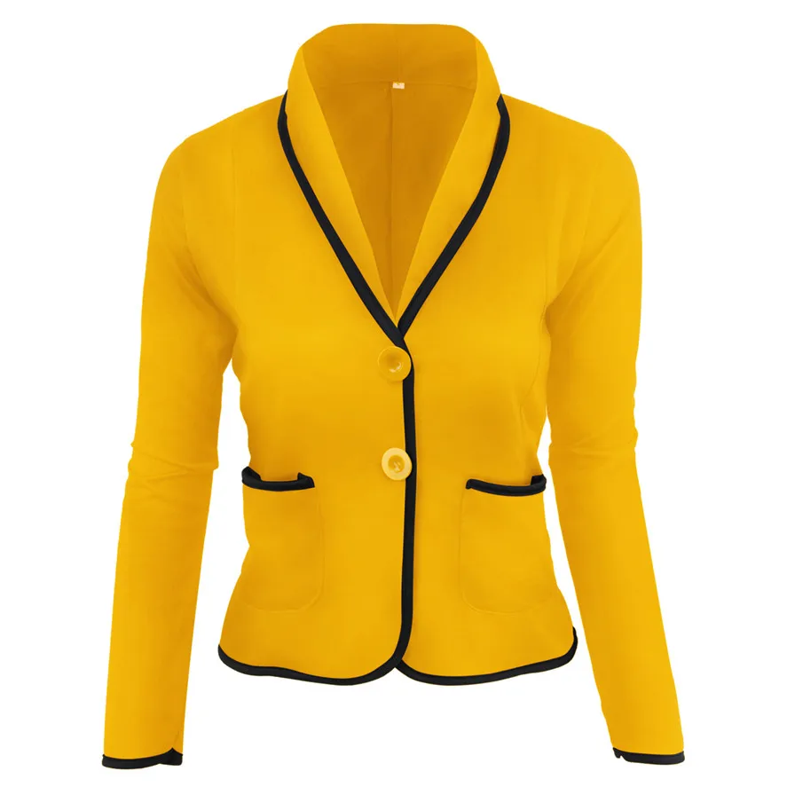 

Women Autumn Slimming Short Lapel Suit Women's Jacket Casual Women's Slim Coat Jacket Long Sleeve Top