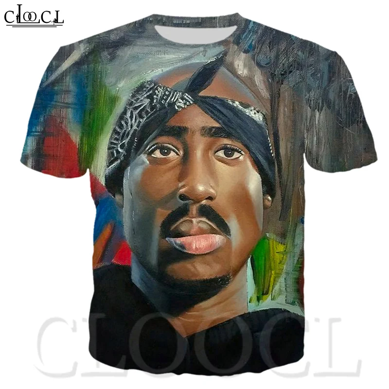 Футболка Tupac с 3D принтом в стиле рапера Повседневная футболка для мужчин и женщин