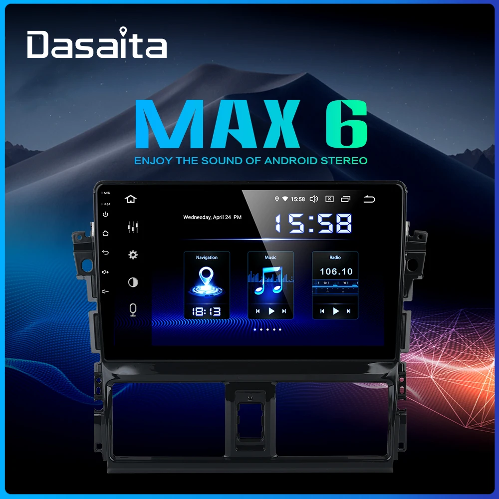 Dasaita 10 2 &quotIPS 1 din Android 9 0 мультимедийный автомобильный радиоприемник для Toyota Yaris 2013