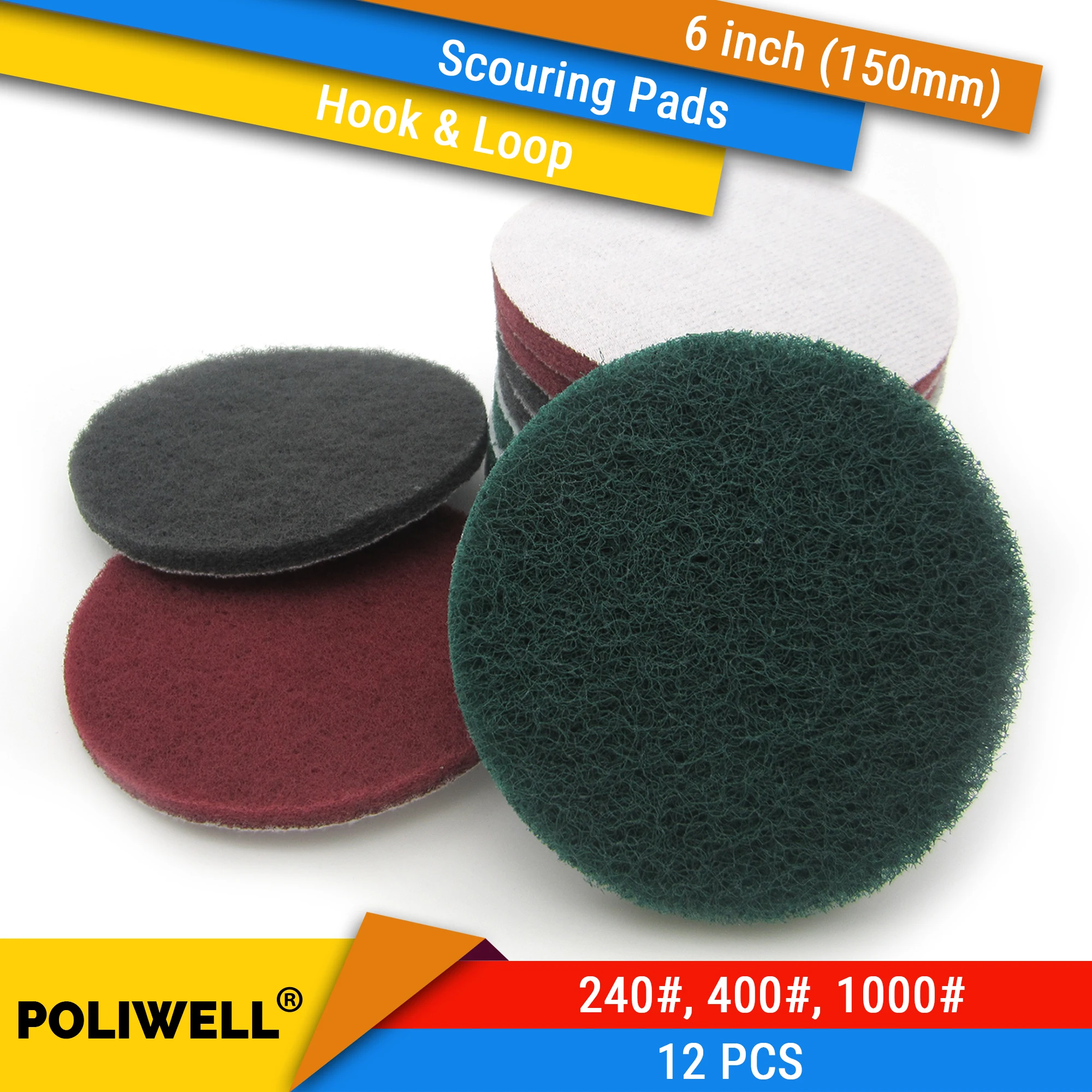 240/400/1000 Grit Nylon Scrub Pad For Cleaning